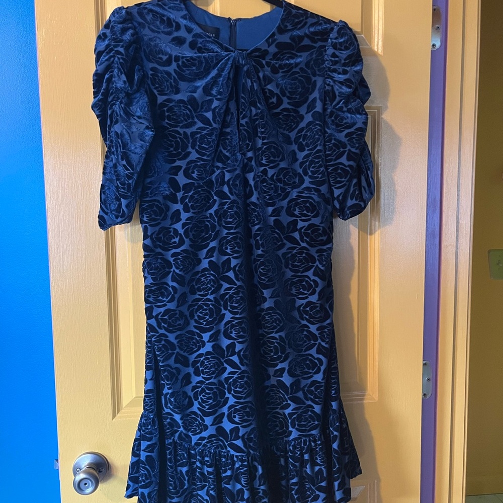 Donna Morgan Blue Floral Dress